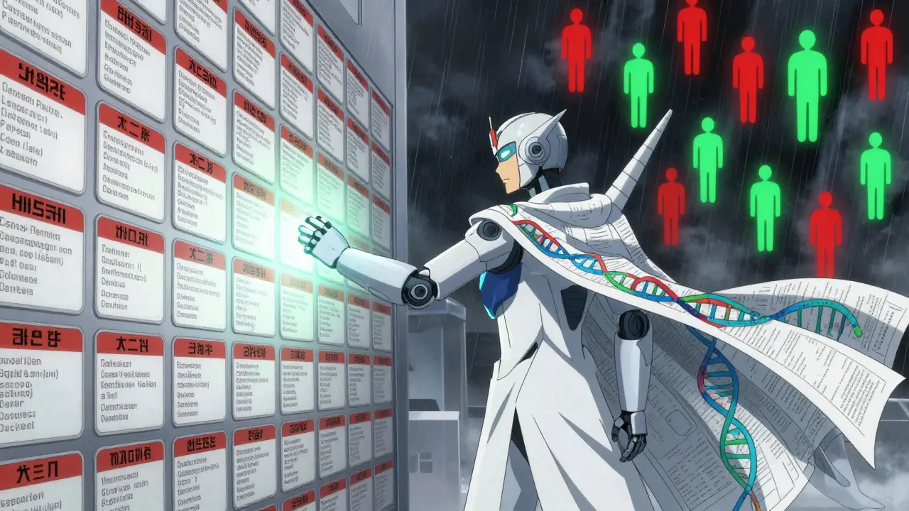 A robot doctor rewrites dangerous drug warnings using genomic data and global safety networks.