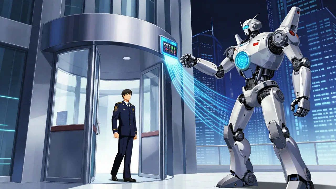 Mechanical revolving door between government and industry sectors.