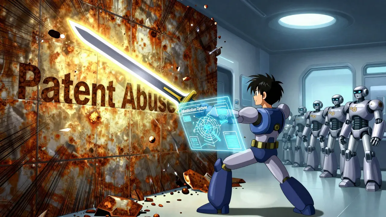 A hero breaking a wall of patent abuse to access affordable generic medications.